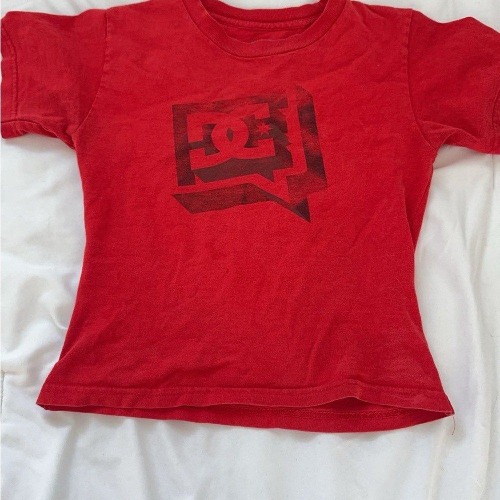 DC Red Short Sleeve Graphic Baby Tee